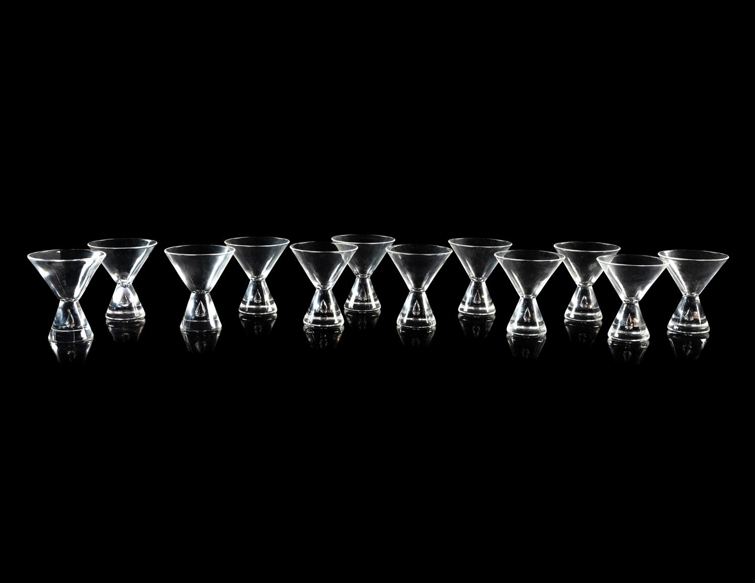 A Set of Twelve Steuben Cocktail Glasses
