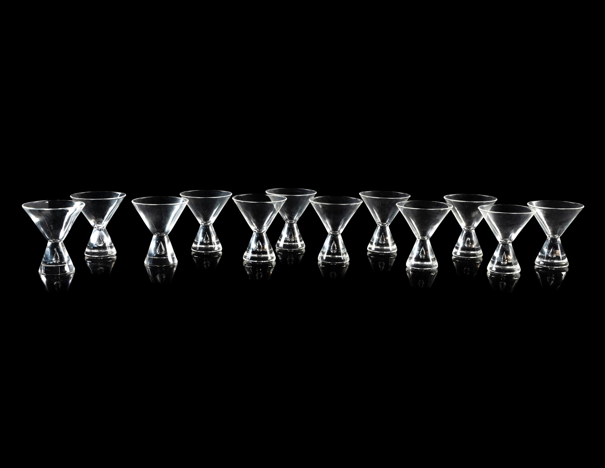 A Set of Twelve Steuben Cocktail Glasses