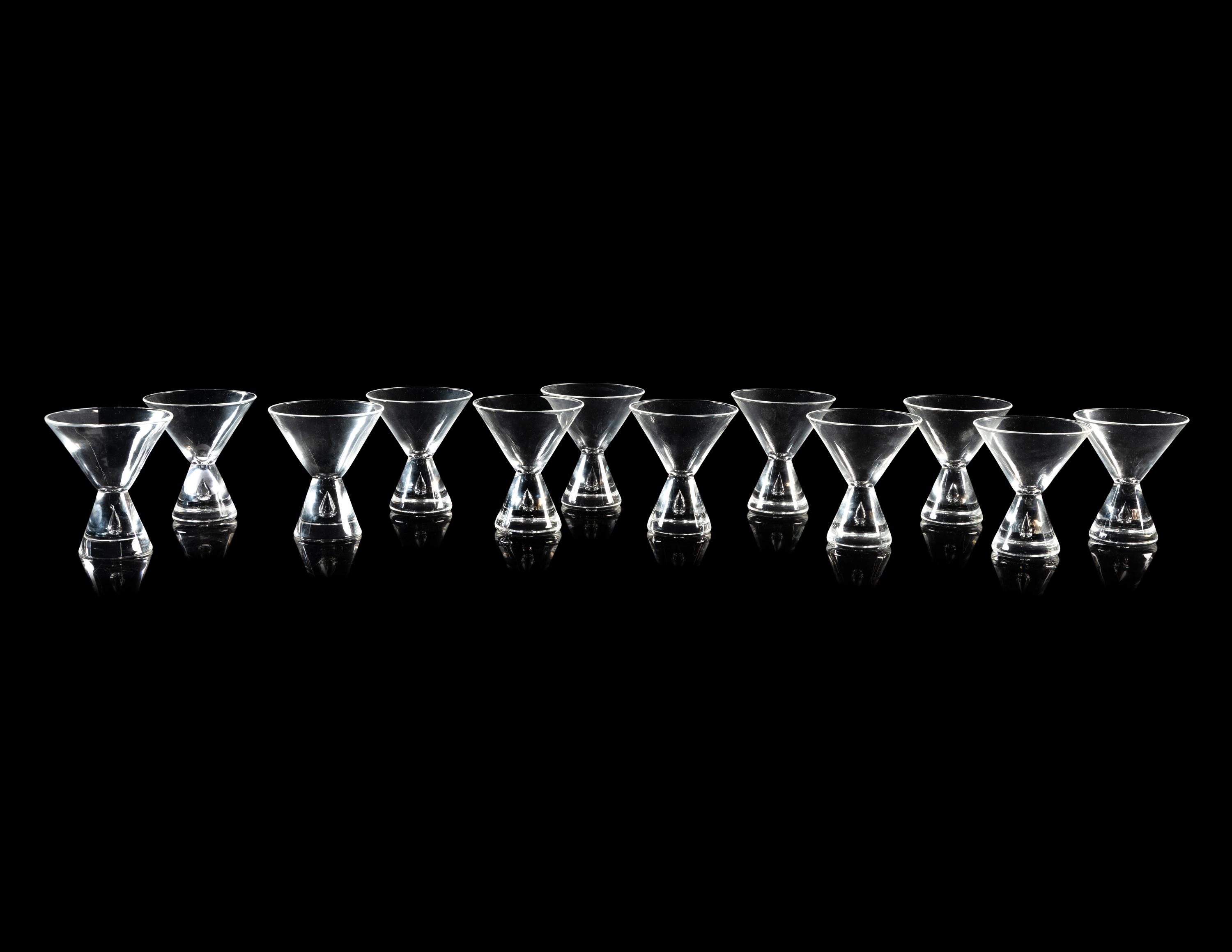 A Set of Twelve Steuben Cocktail Glasses