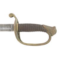 Tiffany Retailer Marked Imported US Model 1850 Foot Officers Sword with German Silver Scabbard