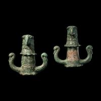 A Pair of Roman Bronze Eagle Chariot Fittings