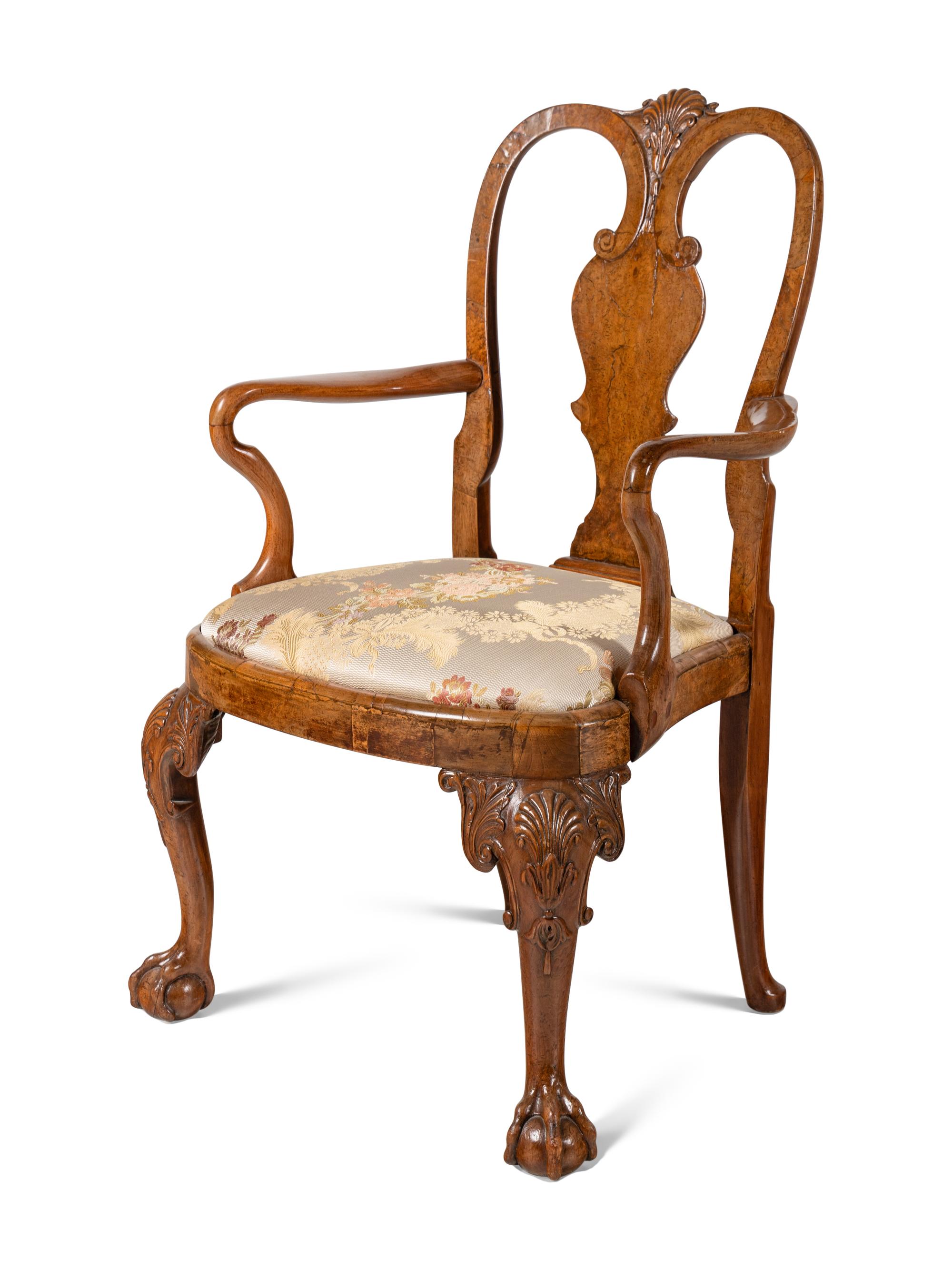 A Set of Six George I Walnut Dining Chairs