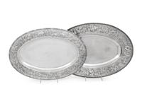 Two S. Kirk and Son Repousse Silver Serving Dishes