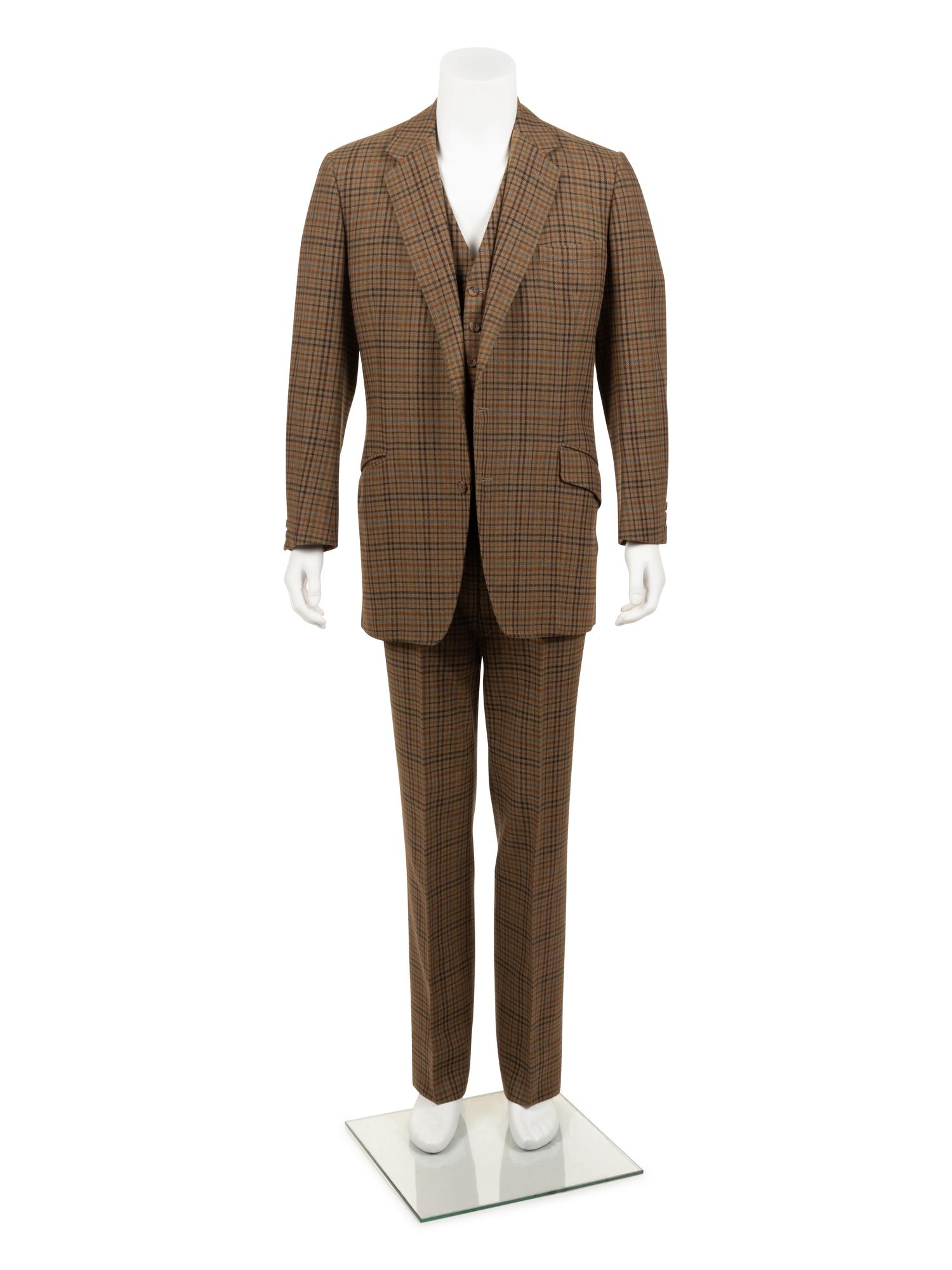 Huntsman and Sons Tailored Three-Piece Suit, Worn By Rex Harrison, 1984