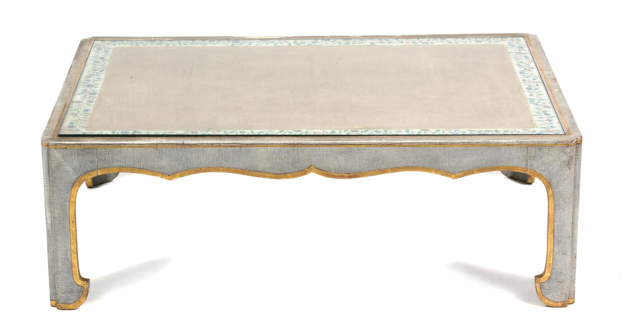 A Chinese Lacquered Coffee Table Height 14 x width 41 1/4 x depth 29 inches. — 20TH CENTURY