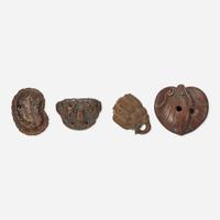Four assorted Japanese carved wood netsuke