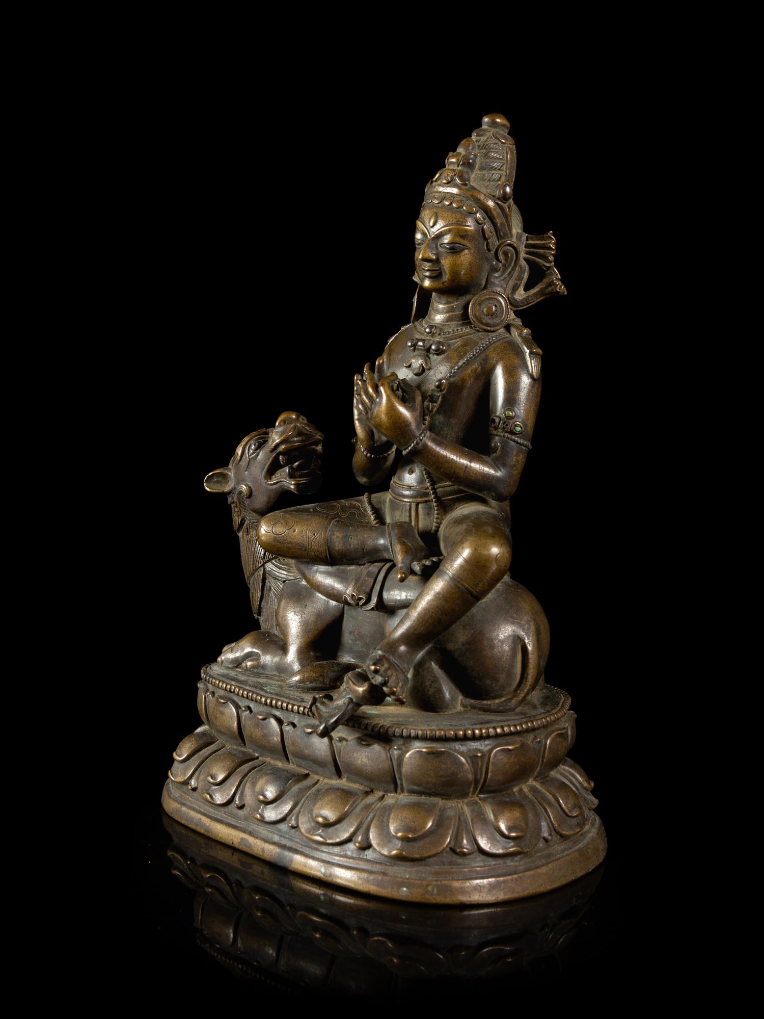 A Nepalese Bronze Figure of a Deity