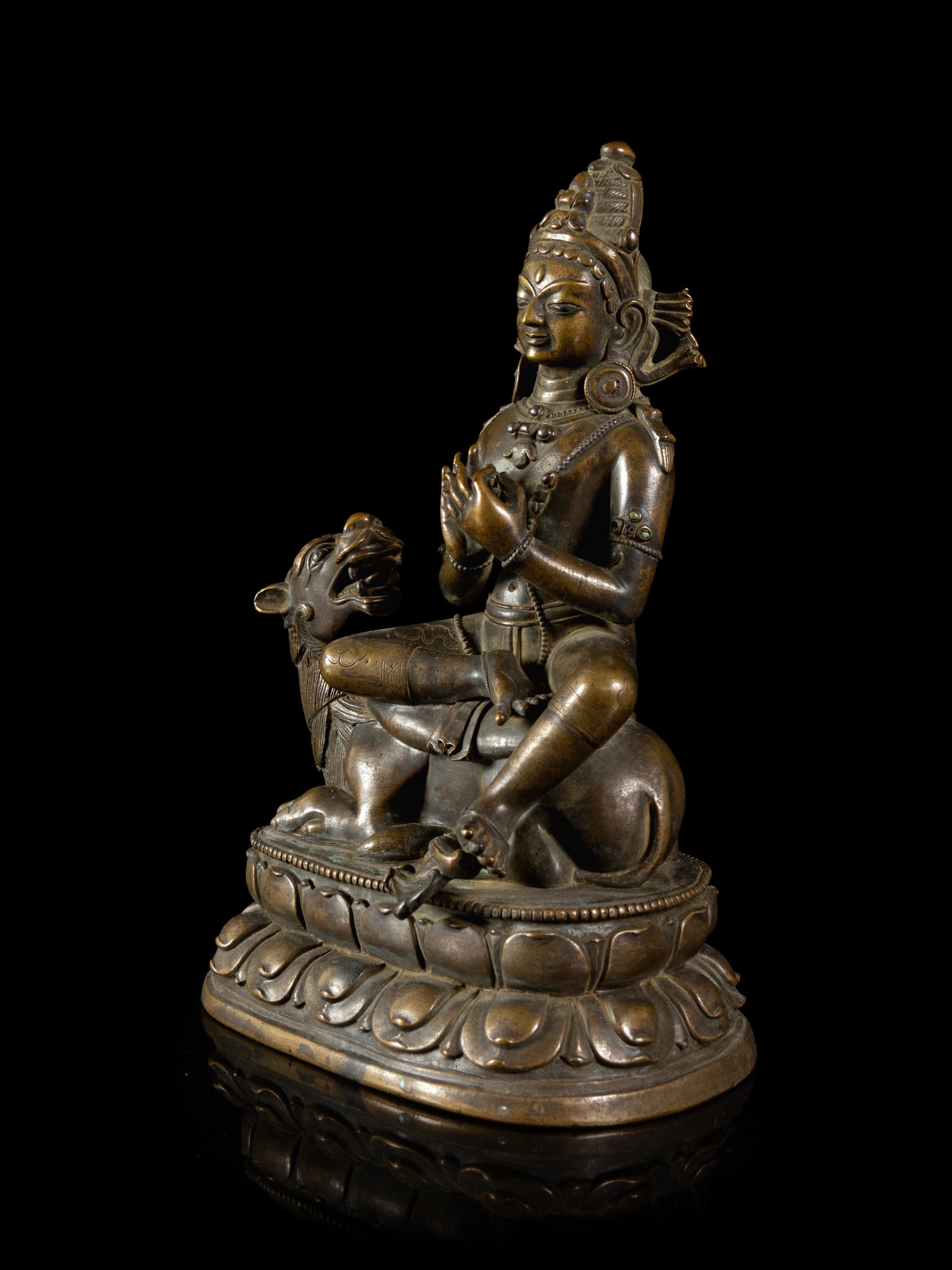 A Nepalese Bronze Figure of a Deity