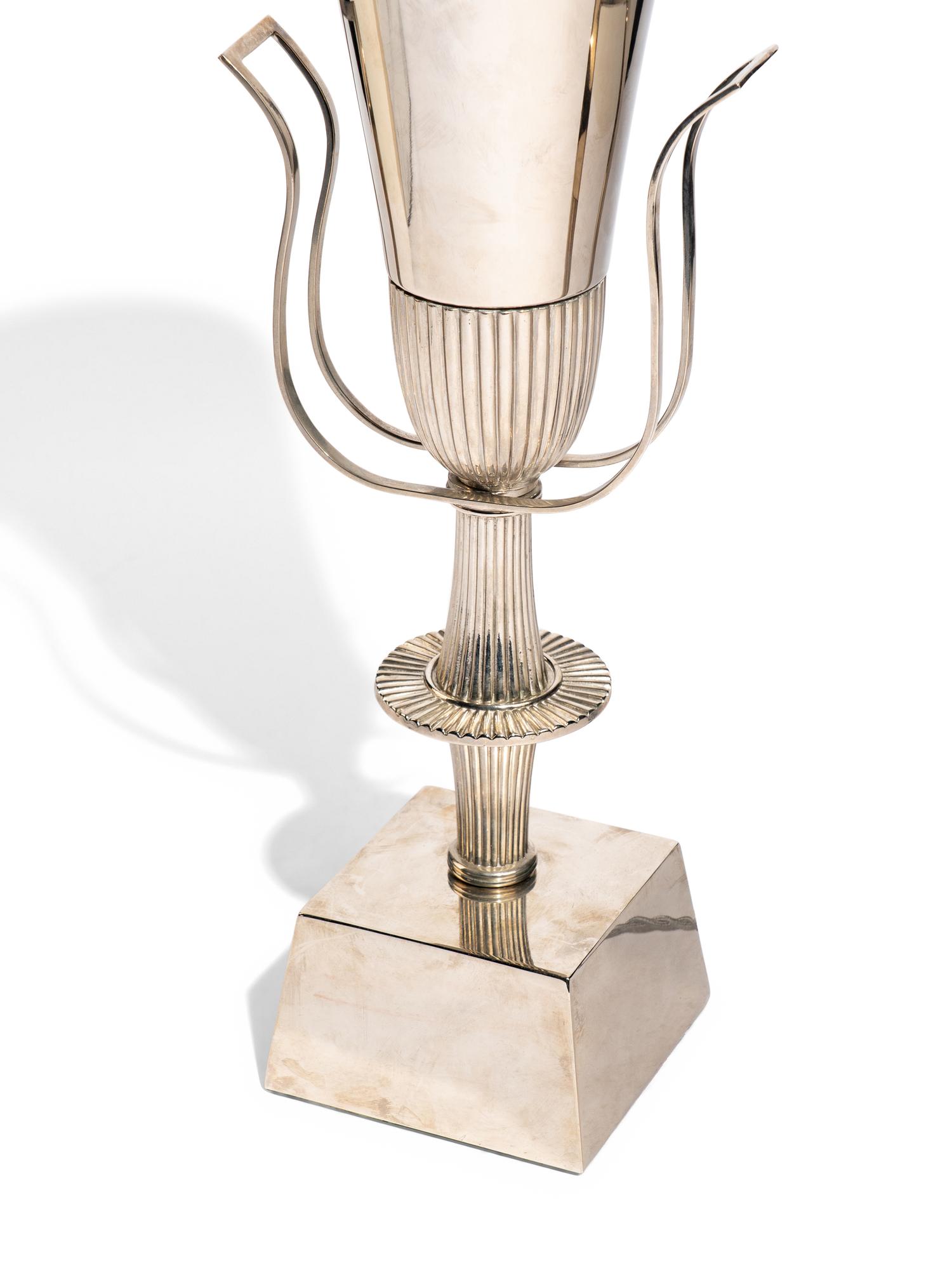 Urn-Shaped Table Lamp for Lightolier's Heritage Silver, c. 1940