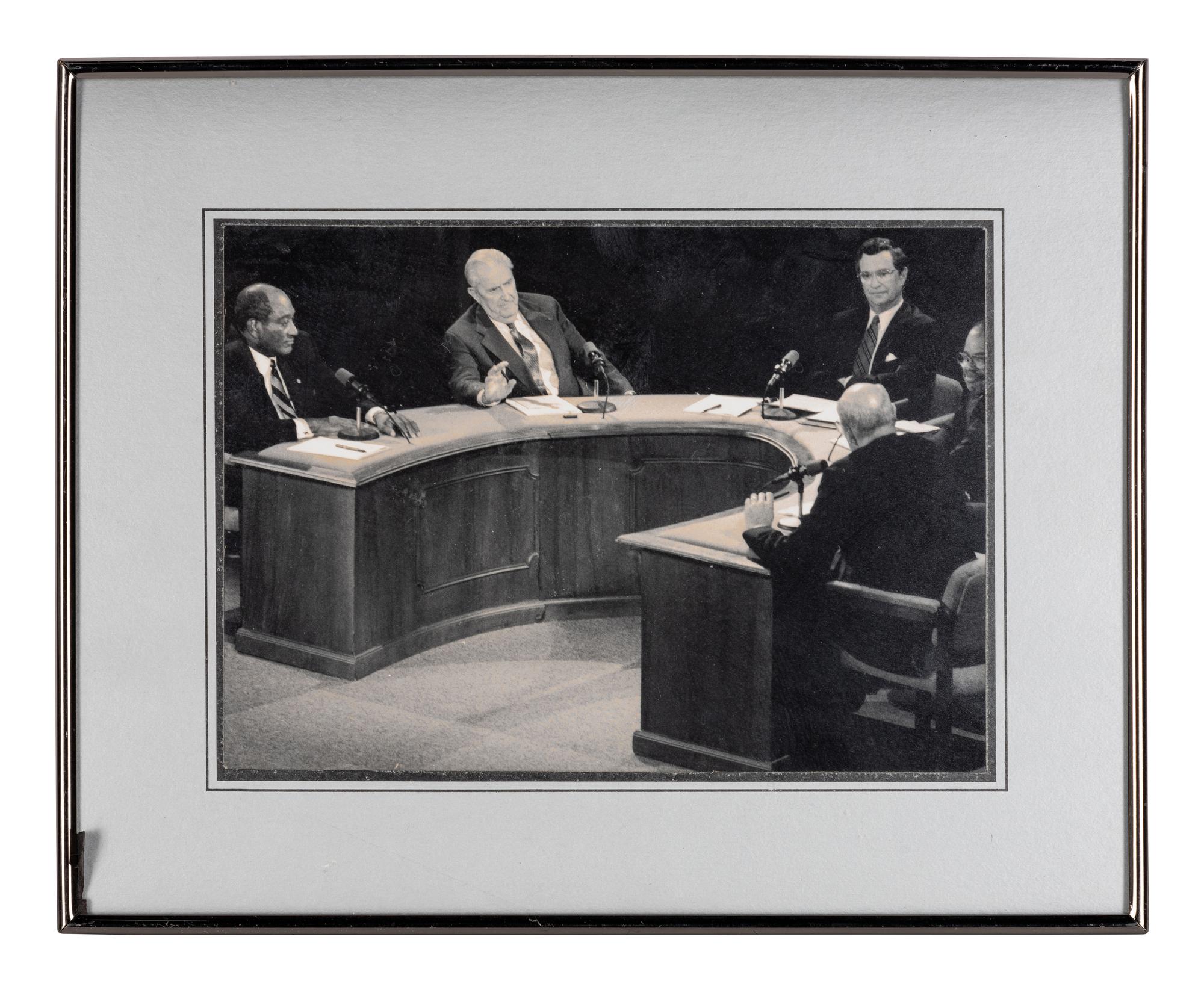 [PERKINS, Edward Joseph (1928-2020)]. A group of 10 photographs in 9 frames, from political figures to Perkins, many signed or inscribed (several presumably with secretarial or facsimile signatures), including: