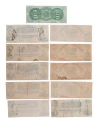 [CONFEDERATE - CURRENCY]. A large group of Confederate notes.