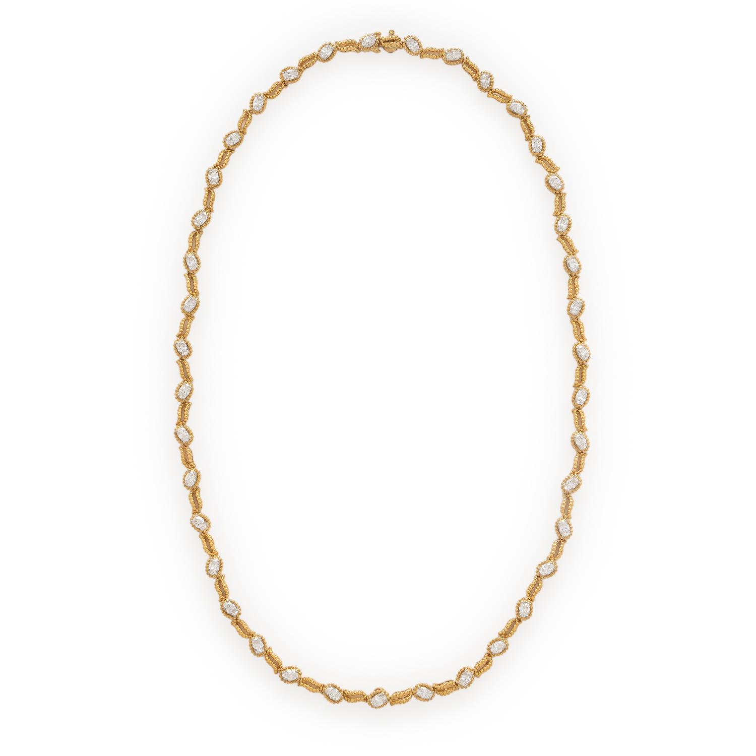 Oscar Heyman, Diamond, Platinum, and Yellow Gold Necklace