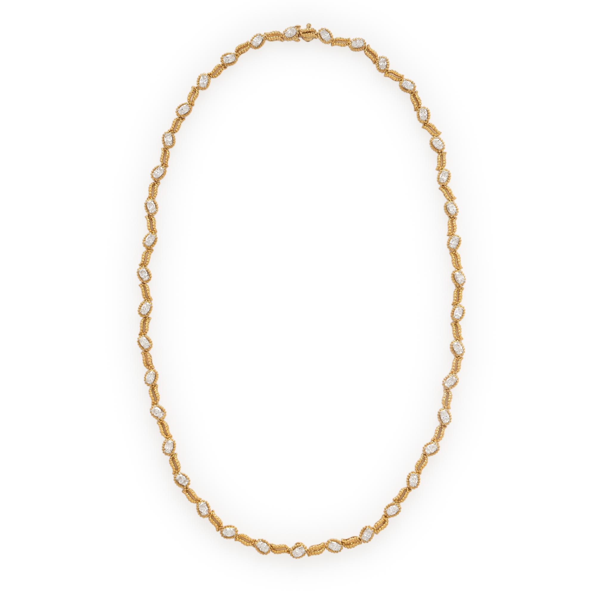 Oscar Heyman, Diamond, Platinum, and Yellow Gold Necklace