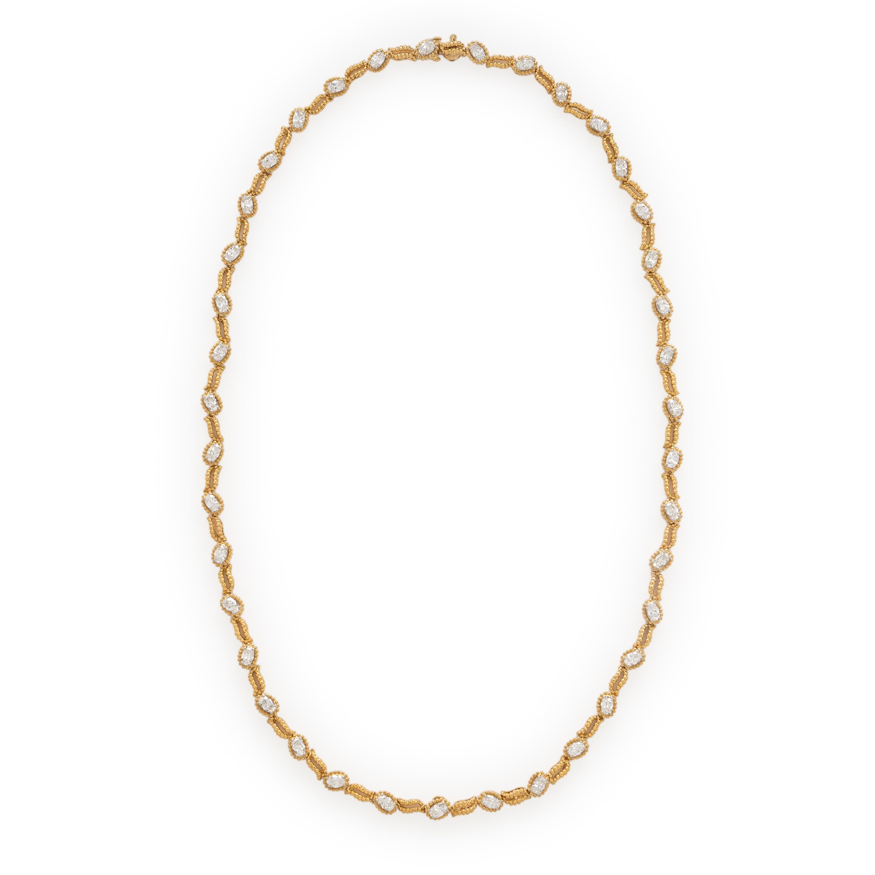 Oscar Heyman, Diamond, Platinum, and Yellow Gold Necklace
