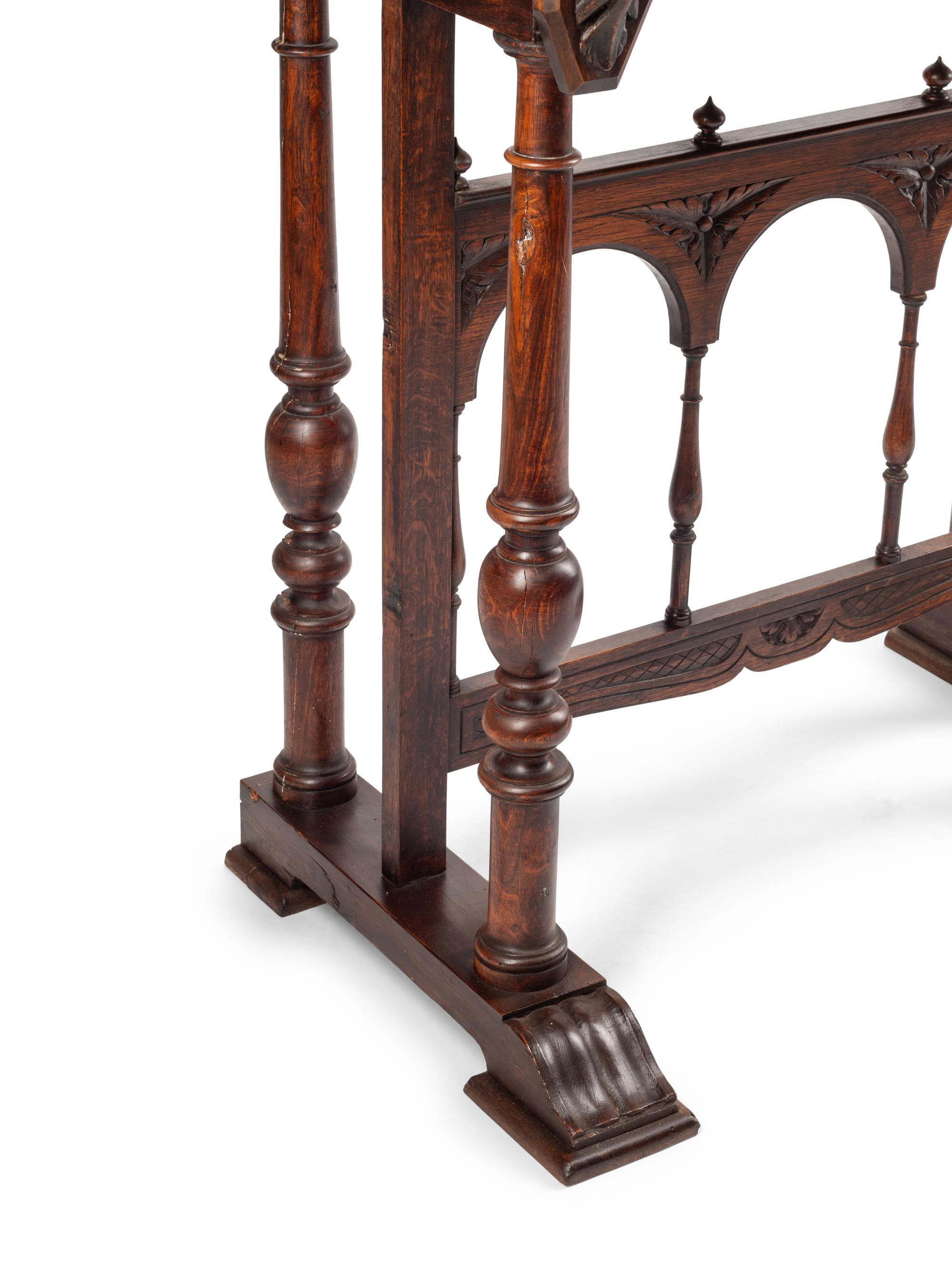A Spanish Baroque Walnut Vargueño on Stand