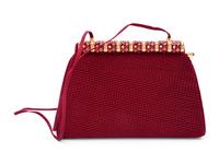 Judith Leiber Double Pleated Silk Bag and Enameled Bangle