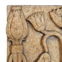 A Glazed Terra Cotta Panel from the National Knights of Pythian Temple 20.5" W x 7" D x 15" H — United States, Circa 1928