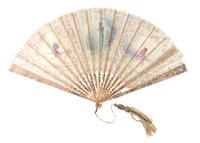 A Group of Three French Mother-of-Pearl and Lace Fans Length of first 10 inches. — 18TH/19TH CENTURY