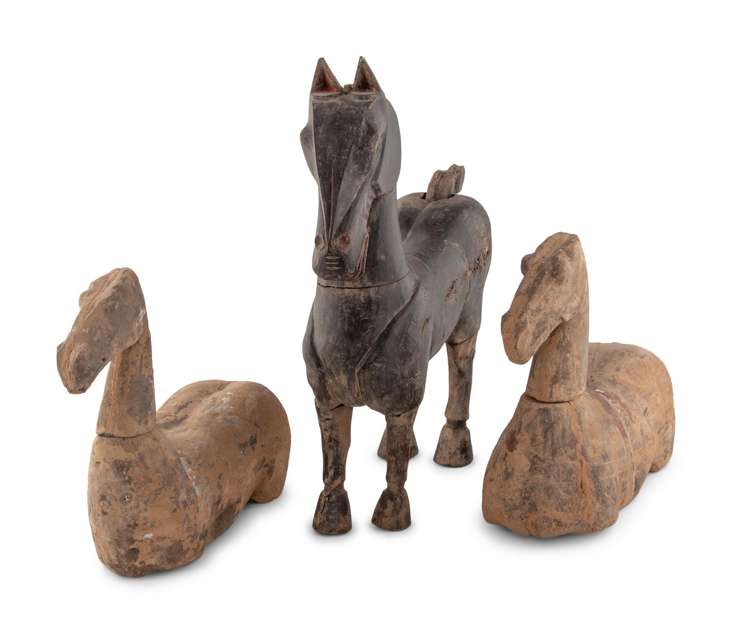 Three Chinese Archaistic Horse Models