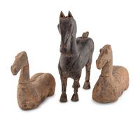 Three Chinese Archaistic Horse Models