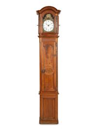 A French Provincial Walnut Longcase Clock
