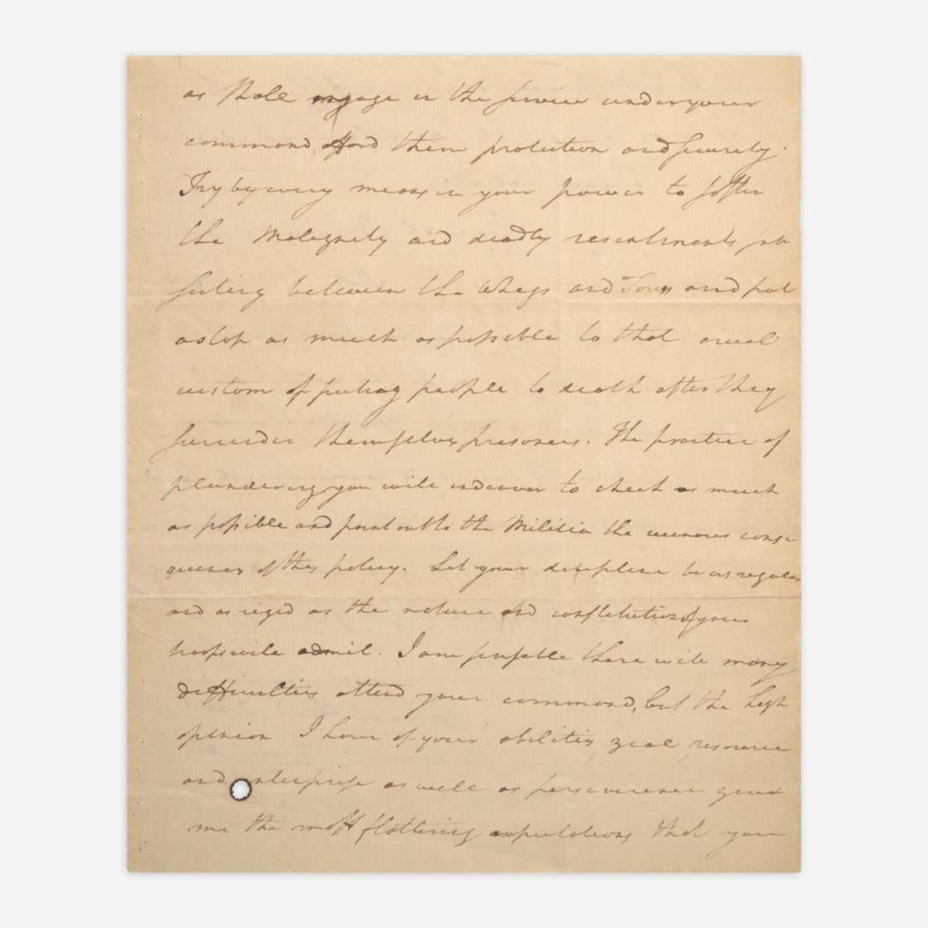 [American Revolution] Greene, Nathanael Autograph Draft Letter, signed