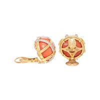 VERDURA, CORAL AND DIAMOND CLIP EARRINGS