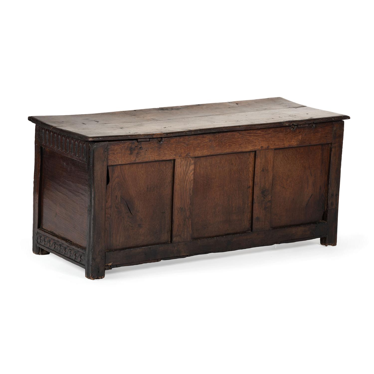 An English Carved Oak Blanket Chest