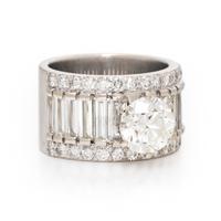 Diamond and White Gold Ring