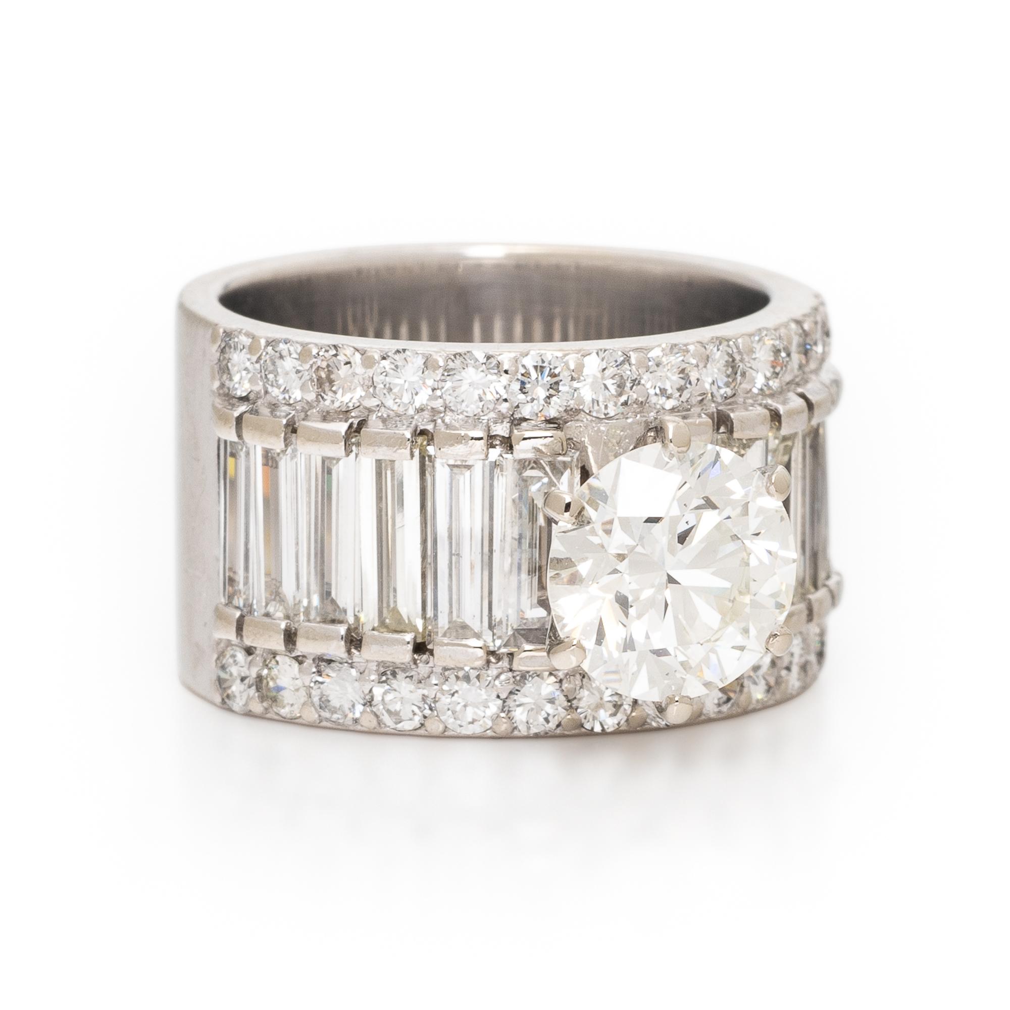Diamond and White Gold Ring