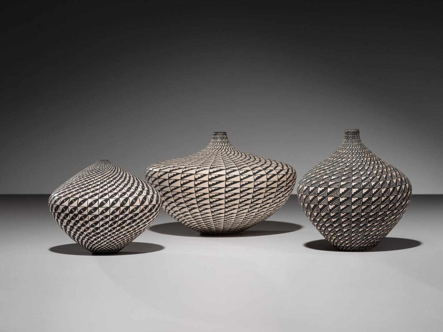 Teardrop-Shaped Pottery Jars