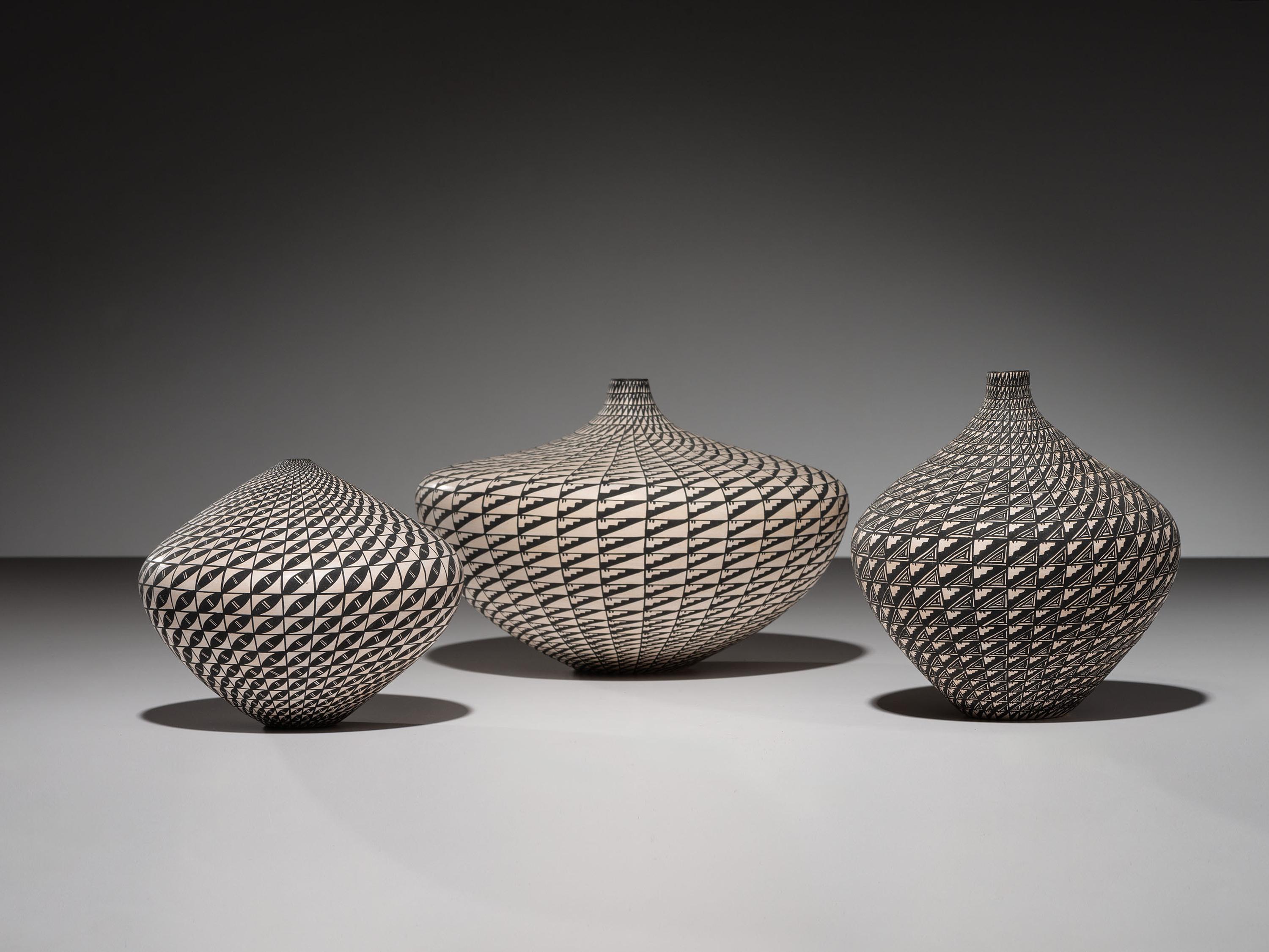 Teardrop-Shaped Pottery Jars