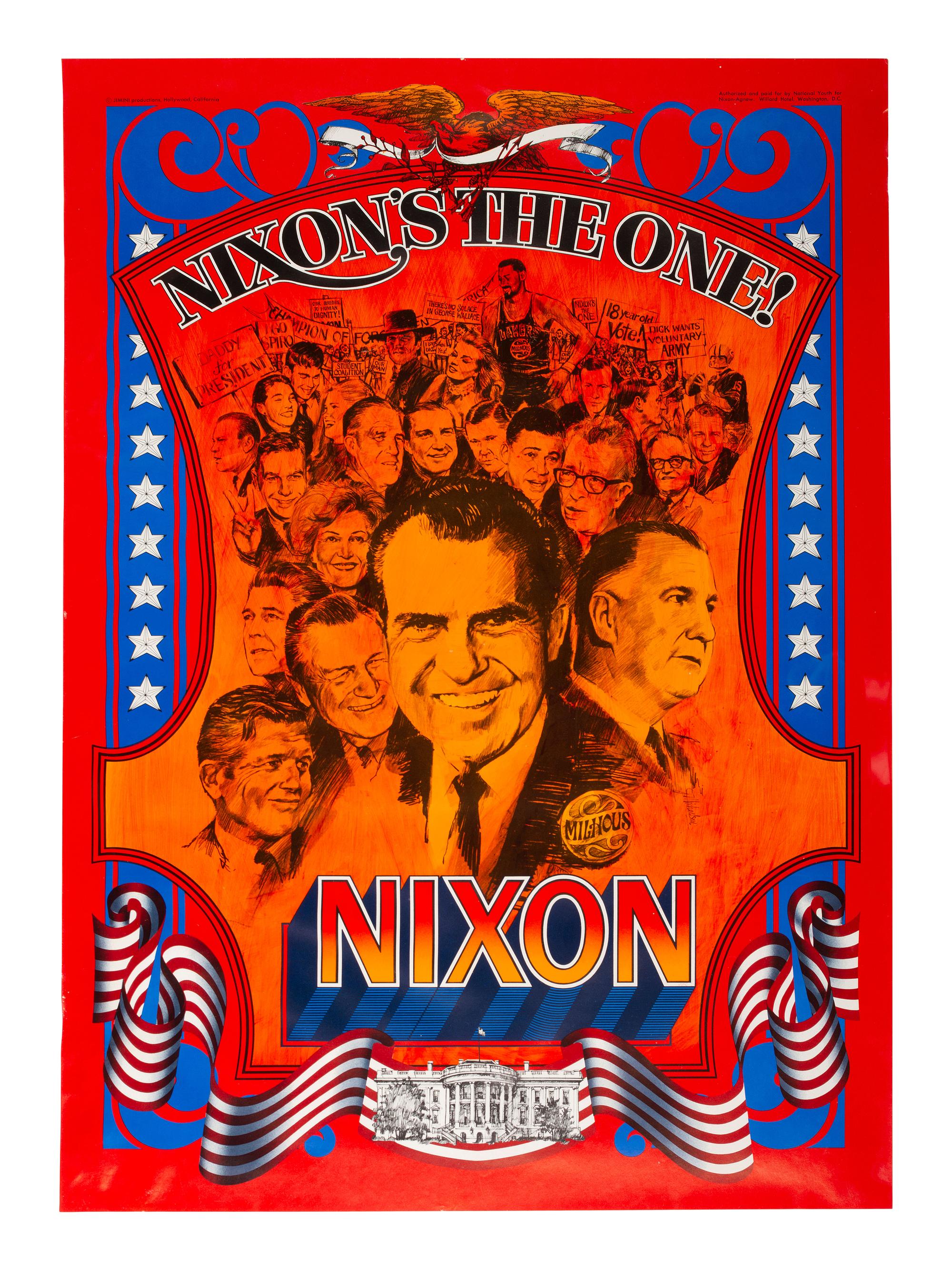 [NIXON, Richard M. (1913-1994)] Nixon's The One. Group of posters. Washington DC: National Youth for Nixon-Agnew, [1968].