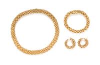 An 18 Karat Yellow Gold Demi Parure, Van Cleef & Arpels, 184.60 dwts.
