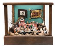 A Southwestern Style Room Box Height 11 7/8 x width 14 x depth 11 inches. — Decorated by Bets O'Meara