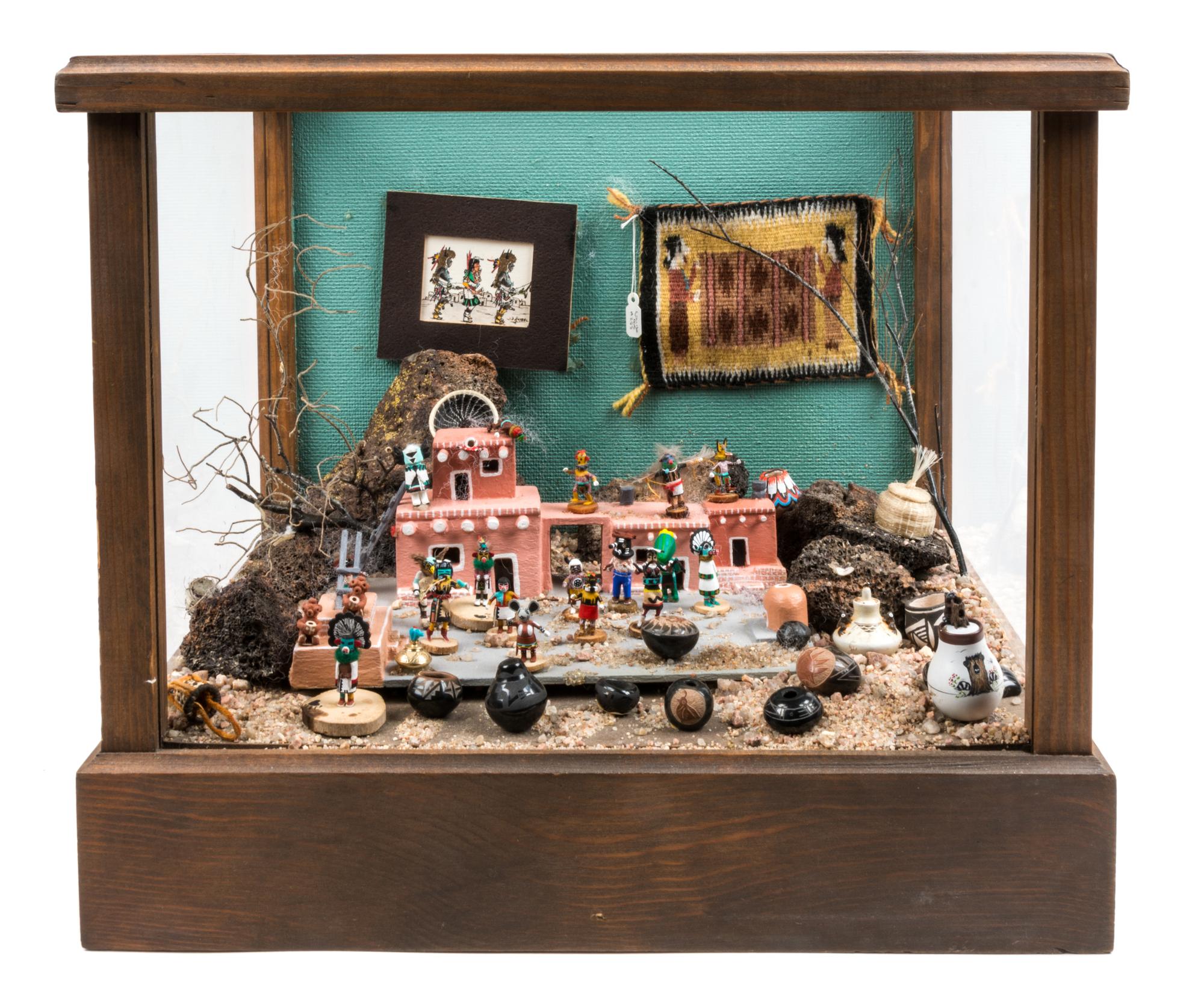 A Southwestern Style Room Box Height 11 7/8 x width 14 x depth 11 inches. — Decorated by Bets O'Meara