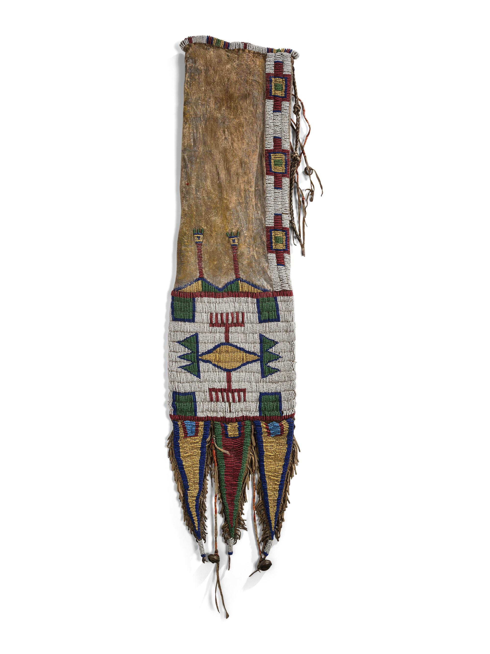 Arapaho Beaded Hide Tobacco Bag