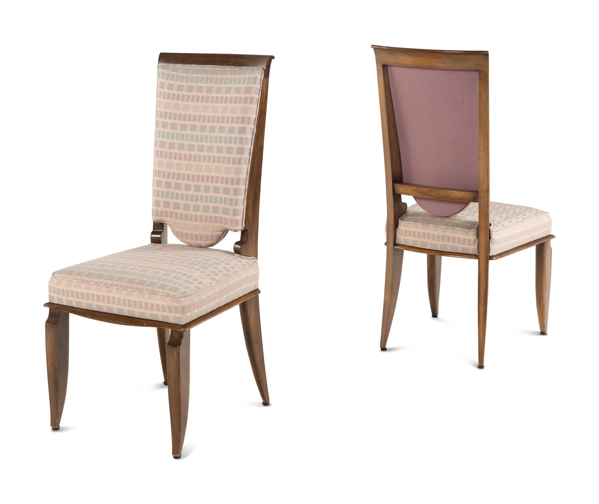 A Set of Eight Art Deco Dining Chairs Attributed to Jean Pascaud