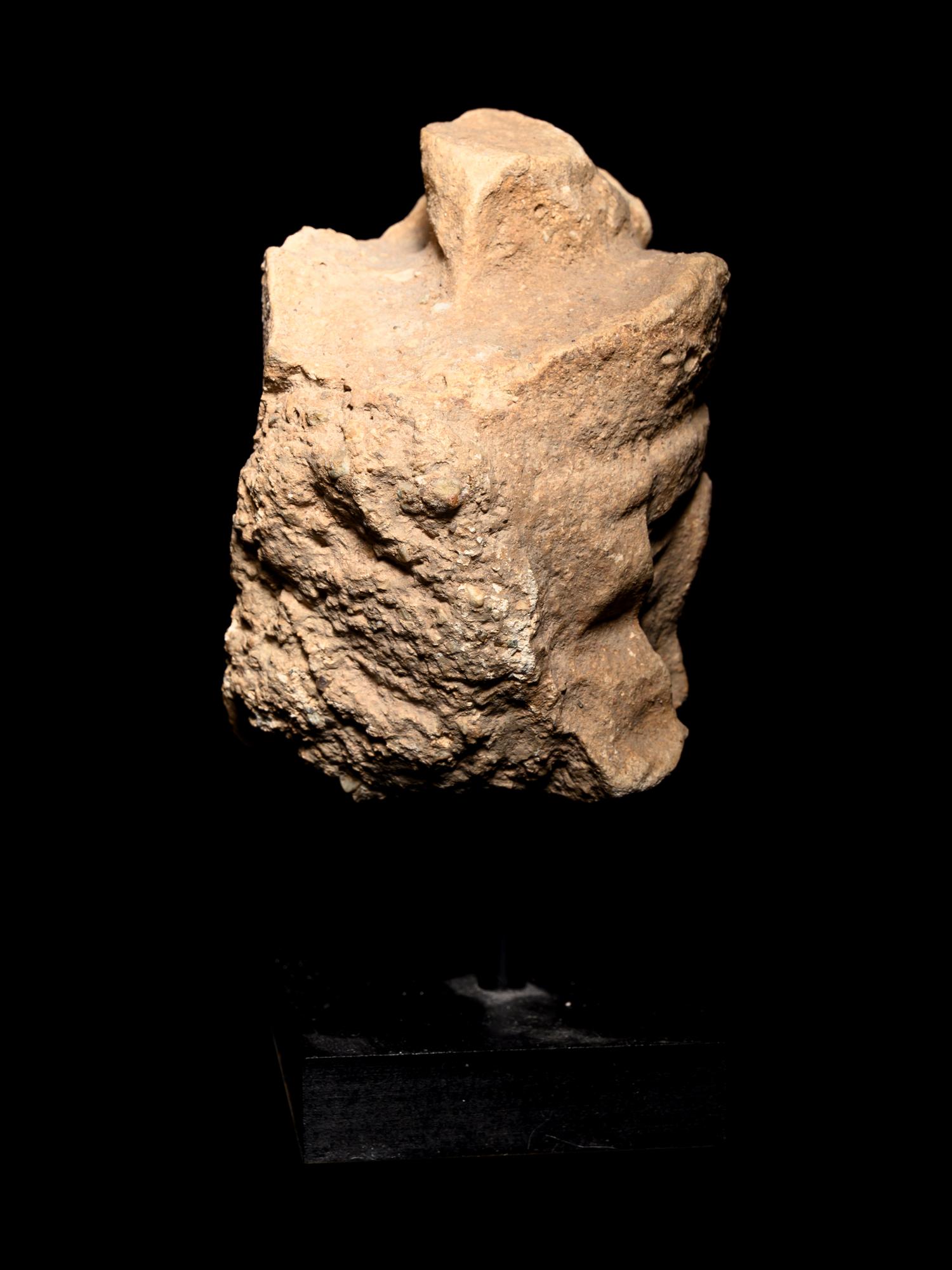Three Gandharan Fragmentary Stucco Heads and One European Fragmentary Stucco Head