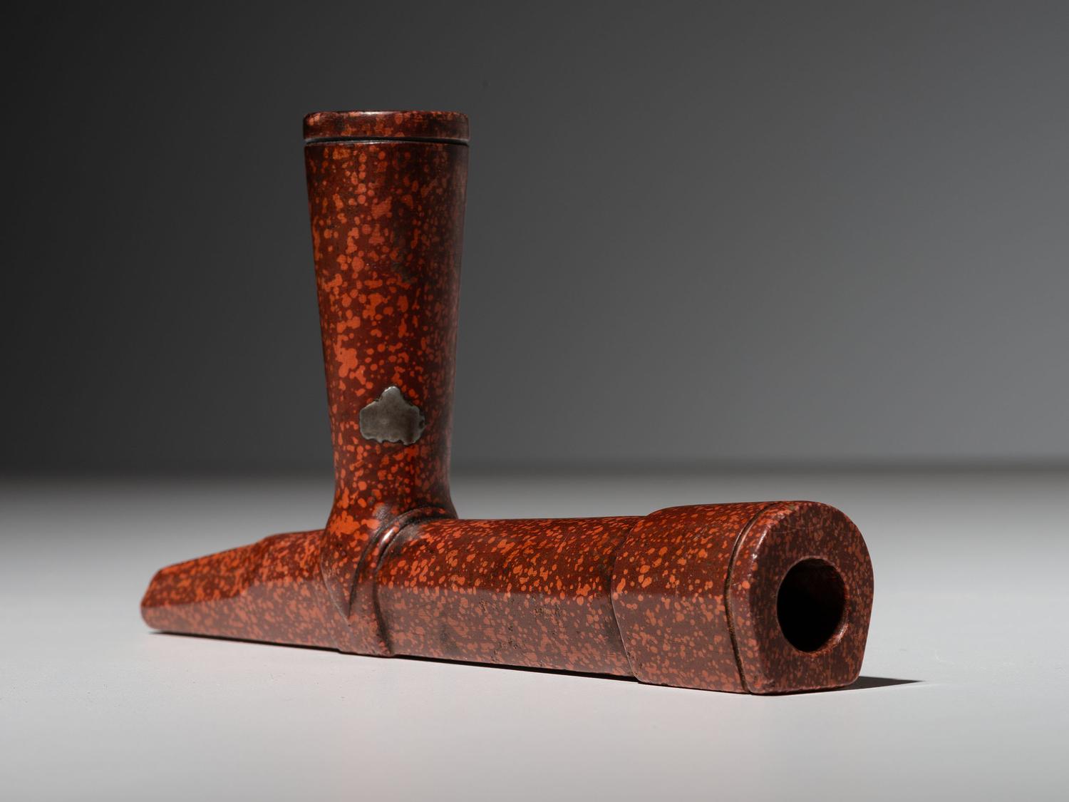 Sioux Catlinite Pipe Bowl, with Lead Repair