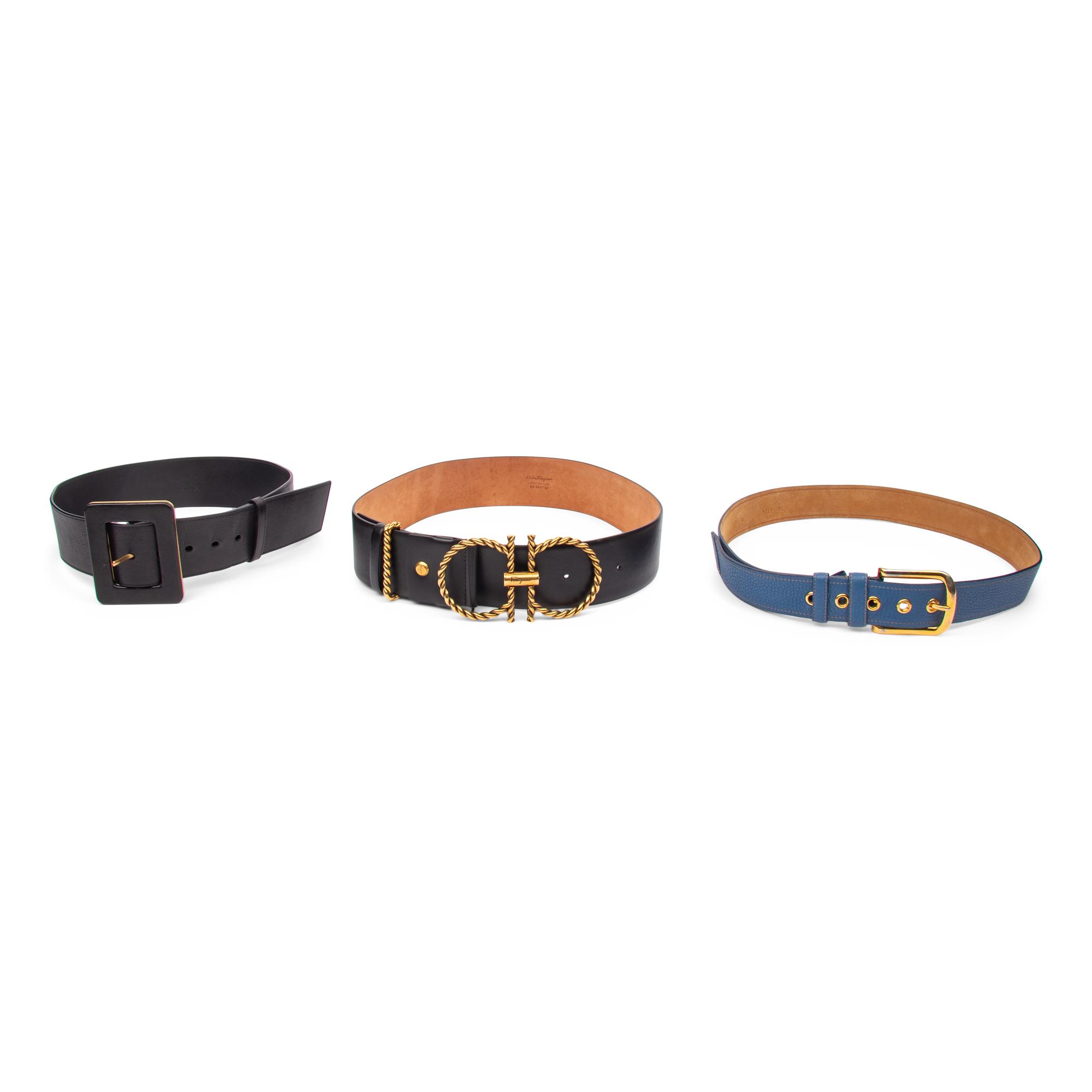 Three Designer Belts