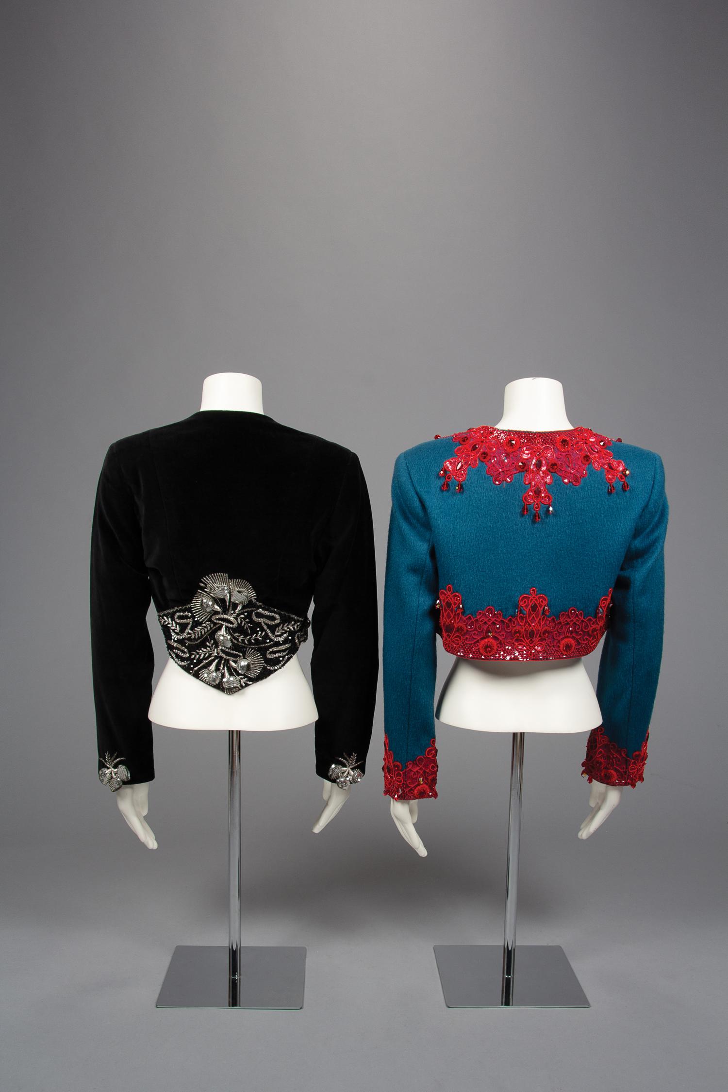 Two Geoffrey Beene Crop Jackets, Fall 1988
