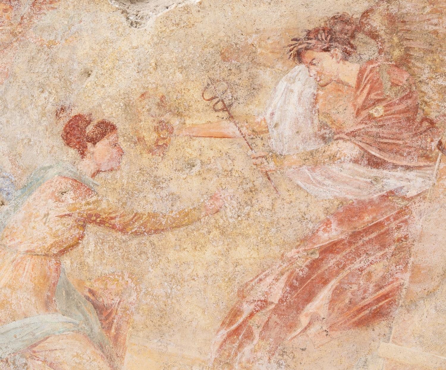A Roman Wall Painting Fragment Length 23 inches. — CIRCA 1ST CENTURY B.C.E.-1ST CENTURY C.E.