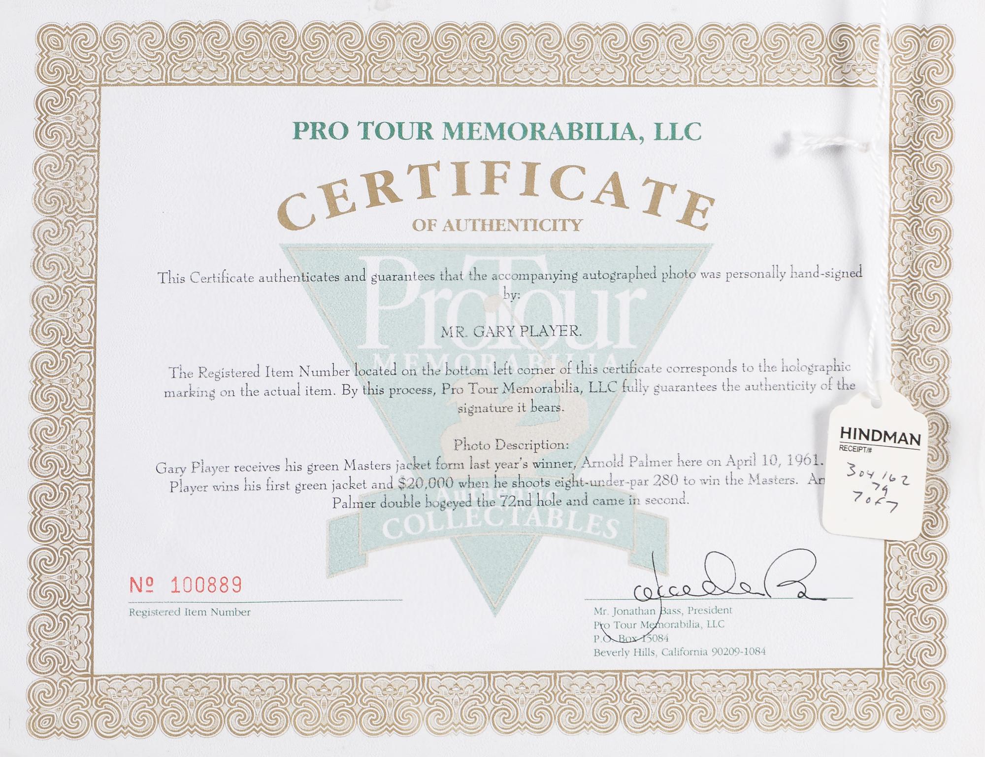 A Large Group of Masters Golf Champions Signed Autograph Displays,