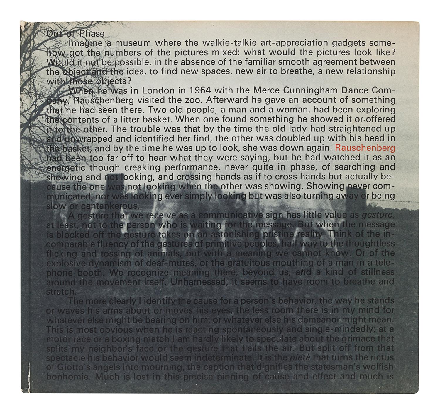 [RAUSCHENBERG, Robert (1925-2008)]. FORGE, Andrew. Rauschenberg. New York: Harry N. Abrams, Inc., 1969.