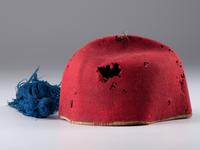 [CIVIL WAR]. Zouave-style fez with blue tassel typically worn by the 9th New York Infantry, Hawkins' Zouaves.