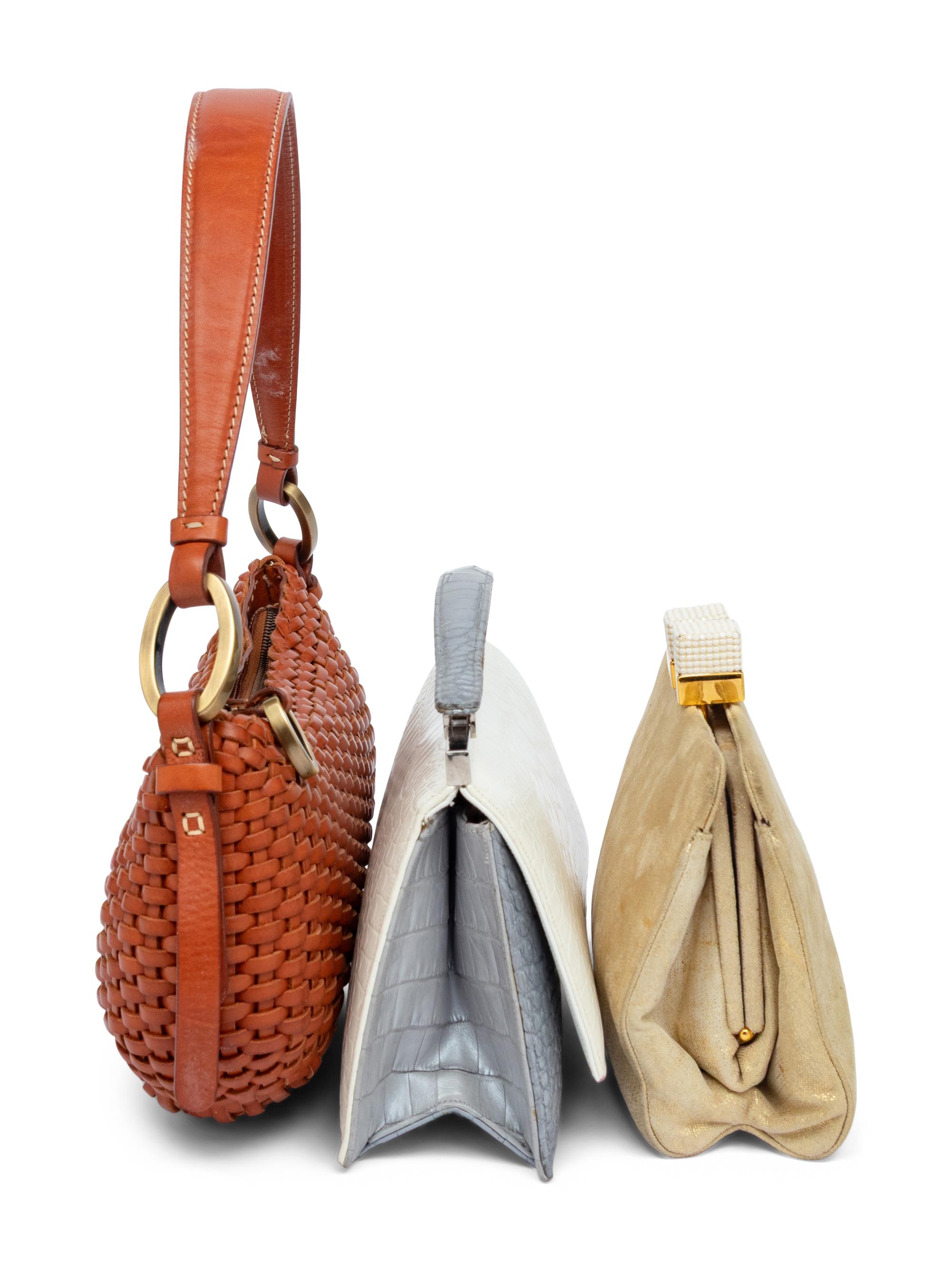 Judith Leiber & Oscar de la Renta, Three Handbags