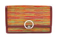 An Hermes Red Vibrato Envelope Clutch, 12.5" x 8" x 1".