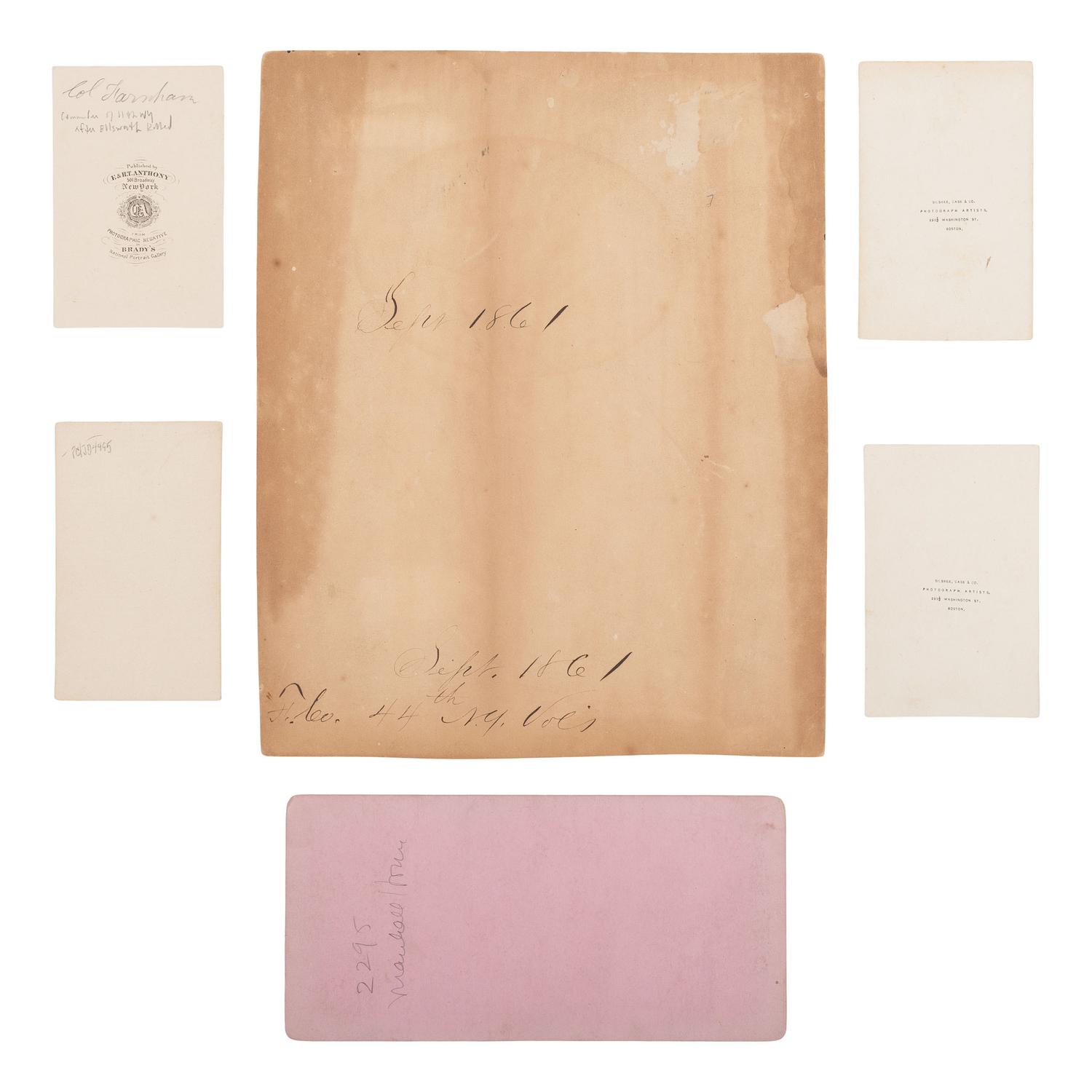 [Civil War] (Ellsworth, Elmer) Photographs of Ellsworth and Related Subjects, incl. Noah Farnham and Marshall House