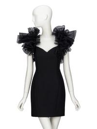 SAINT LAURENT, TULLE RUFFLE MINIDRESS, 2016